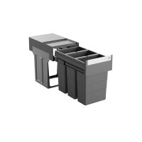 Hailo Abfallsammler 3666921 Tandem 8/8/8 dunkelgrau