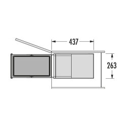 Hailo Abfallsammler 3666911 Tandem 28 dunkelgrau