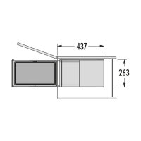 Hailo Abfallsammler 3666911 Tandem 28 dunkelgrau
