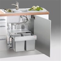 WESCO 757411-85 Einbau Abfallsammler Double-Shorty 2-fach, alugrau