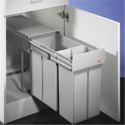 WESCO 757621-85 Einbau Abfallsammler Bio-Double 30 DT, alugrau