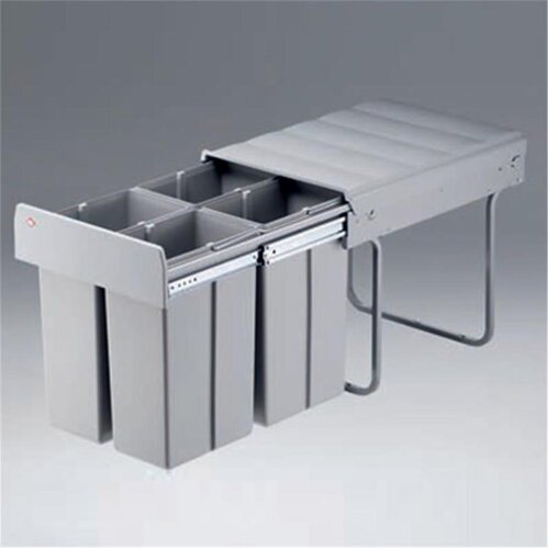 WESCO 757711-85 Einbau Abfallsammler Bio-Quartett 40 DT, alugrau