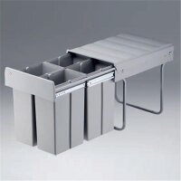 WESCO 757711-85 Einbau Abfallsammler Bio-Quartett 40 DT, alugrau