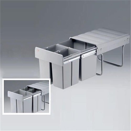 WESCO 787821-85 Einbau Abfallsammler Trio-Master 40 DT, alugrau