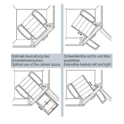 WESCO 782653-11 Einbau Abfallsammler Corner-Boy Trio