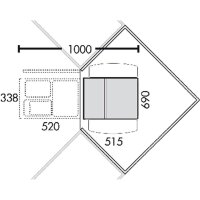 WESCO 782653-11 Einbau Abfallsammler Corner-Boy Trio