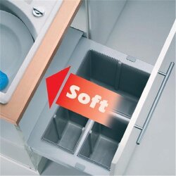 WESCO 839607-11 Einbau Abfallsammler Pullboy Soft 60 SW (2x17 Liter)