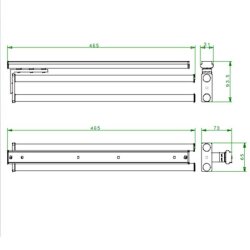 Handtuchhalter Alu, 2-armig, alu-silber