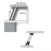 Barkonsole TableLine 2, matt verchromt