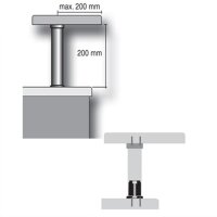 Barkonsole TableLine 1, matt verchromt