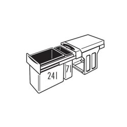 Hailo Abfallsammler 3666111 Tandem 24/7 dunkelgrau
