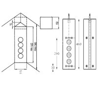 Thebo Steckdosenleiste übereck ST3007, Aluminium silberfarben