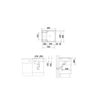 BLANCO Einbauspüle LANTOS 6-IF Edelstahl Bürstfinish