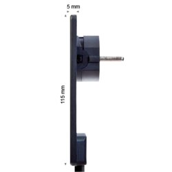Schulte EVOline Plug mit Kabel 150 cm und 3-fach-Steckdose, weiß