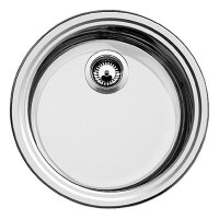 BLANCO Einbauspüle RONDOSOL Rundbecken Edelstahl Bürstfinish, mit 3 1/2" Korbventil