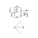 BLANCO Küchenarmatur ELOSCOPE-F II Vor-Fenster-Armatur Chrom | Hochdruck