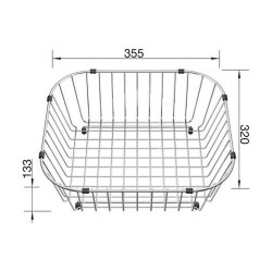 BLANCO Geschirrkorb Edelstahl 350 x 315 mm