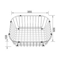 BLANCO Geschirrkorb Edelstahl 350 x 315 mm