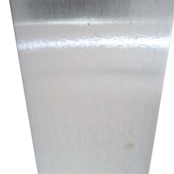 Stützfuß/Tischbein 870 mm hoch, 60x60 mm, Edelstahl-Optik