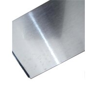 Stützfuß/Tischbein 870 mm hoch, 60x60 mm, Edelstahl-Optik