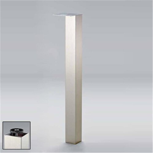 Stützfuß/Tischbein 820 mm hoch, 80x80 mm, Edelstahl-Optik