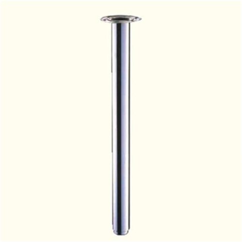 Stützfuß/Tischbein 710 mm hoch, D=100 mm, Edelstahl-Optik