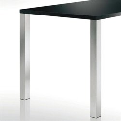Stützfuß/Tischbein 705 mm hoch, 60x60 mm, Chrom