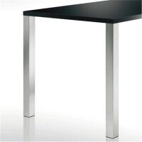 Stützfuß/Tischbein 705 mm hoch, 60x60 mm, Chrom