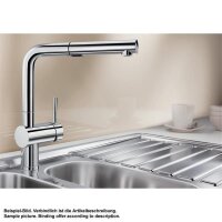BLANCO Küchenarmatur LINUS-S Vario Einhebelmischer Chrom | Hochdruck