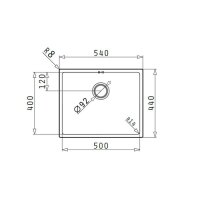 Pyramis Unterbaubecken ASTRIS (50X40) UB
