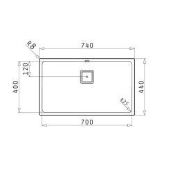 Pyramis Einbauspüle LUME (70X40) 1B Edelstahl