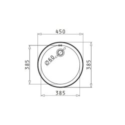 Pyramis Einbauspüle CR Rundbecken Edelstahl glatt,...