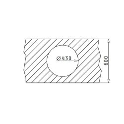 Pyramis Einbauspüle CR Rundbecken Edelstahl glatt, mit Stopfenventil