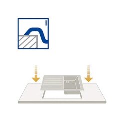 Pyramis Einbauspüle CR Rundbecken Edelstahl glatt, mit Stopfenventil