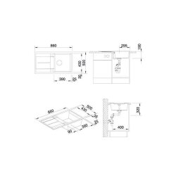 BLANCO Einbauspüle METRA 5 S Silgranit weiß