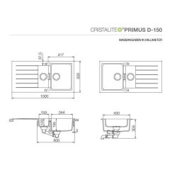 Schock Einbauspüle Cristalite Primus D-150 A