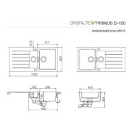 Schock Einbauspüle Cristalite Primus D-150 A