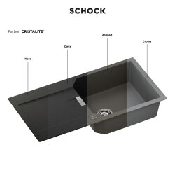 Schock Unterbauspüle Cristalite Typos D-100 S U