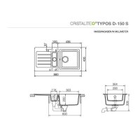 Schock Unterbauspüle Cristalite Typos D-150 S U