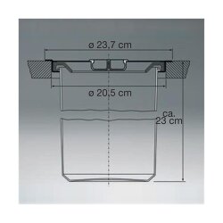 WESCO 060064-47 Einbau Abfallsammler Ergo-Master small, 5 Liter, Aluminium-Einsatz