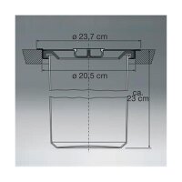 WESCO 060064-47 Einbau Abfallsammler Ergo-Master small, 5 Liter, Aluminium-Einsatz