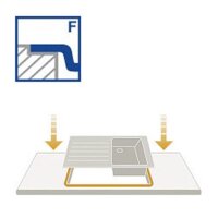 Systemceram Einbauspüle KeraDomo MERA 57 F flächenbündig einbaubar