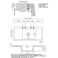Systemceram Einbauspüle KeraDomo MERA MIDDLE F flächenbündig einbaubar