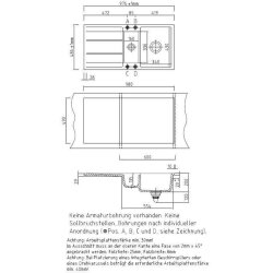 Systemceram Einbauspüle KeraDomo GENEA 100 F flächenbündig einbaubar