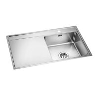 Oulin Einbauspüle OL0328 Vejle 400 BK1 BA (850 x 506 mm), Becken rechts