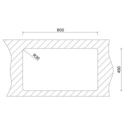 Oulin Einbauspüle OLY101 Børkop 420 BK1 BA  (820 x 470) 1 B A