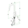 Villeroy & Boch Küchenarmatur Umbrella Flex Edelstahl massiv, poliert glänzend | Hochdruck