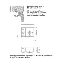Systemceram Unterbauspüle KeraDomo MERA 60 U/g (mit geschliffener Oberseite)