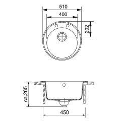 Franke Einbauspüle Pamira ROG 610-41 Fragranit+, Excenterventil