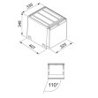 Franke Einbau-Abfallsammler Sorter Cube 40 Handauszug 2-fach